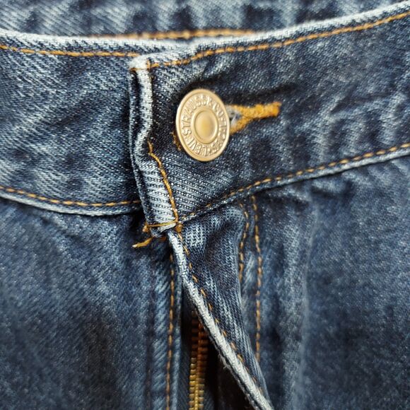 Vintage Levis 550 Jeans Womens 16 Short Blue Denim Relaxed Fit Tapered Leg Dark - Picture 2 of 8